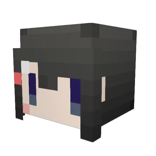 TAKAHASHIIIIIJP Minecraft avatar head, 3D render