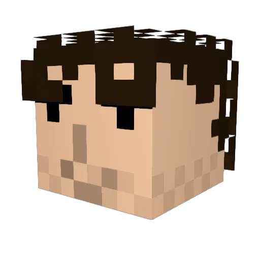 TAKIZAWA1010 Minecraft avatar head, 3D render