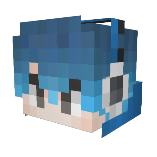 TAMMEBEET Minecraft avatar head, 3D render