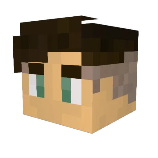 TANJILUN Minecraft avatar head, 3D render