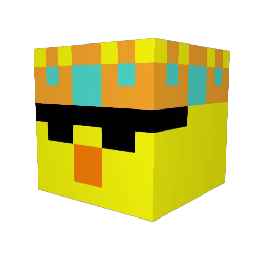 TANOS1 Minecraft avatar head, 3D render