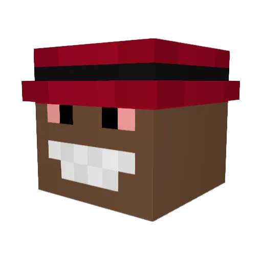 TANZVERTOBI Minecraft avatar head, 3D render