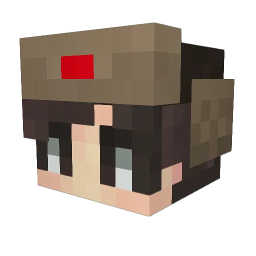 TANyh Minecraft avatar head, 3D render