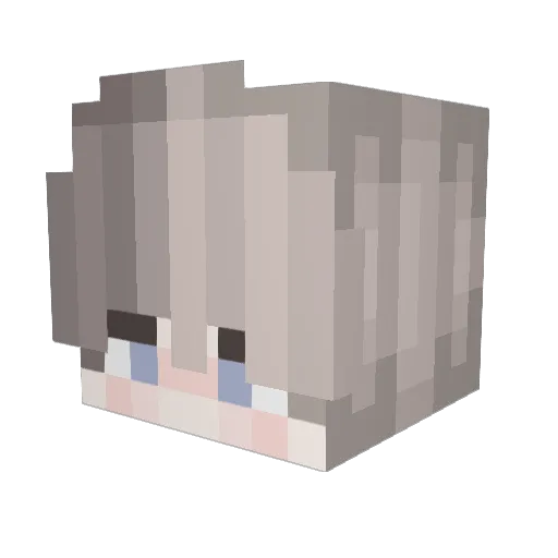 TAP0K001 Minecraft avatar head, 3D render