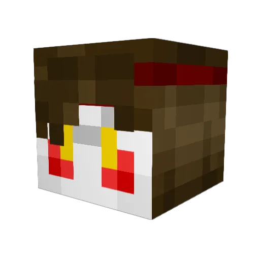 TAPEWORM Minecraft avatar head, 3D render