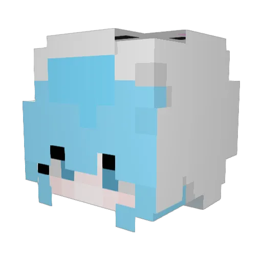 TARAKO7 Minecraft avatar head, 3D render