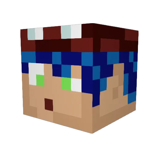 TASIOR_GG Minecraft avatar head, 3D render