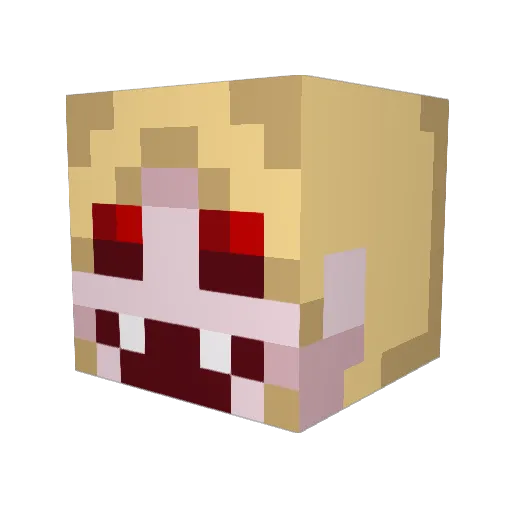TATARI Minecraft avatar head, 3D render