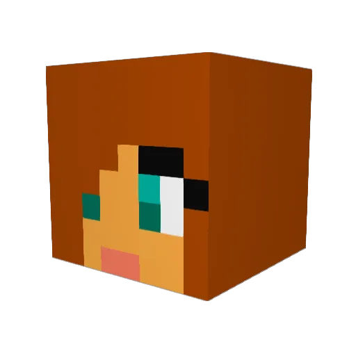 TATIANAS Minecraft avatar head, 3D render