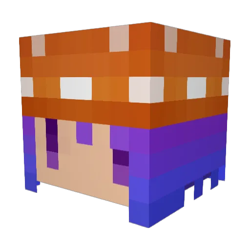 TATTUNTUN Minecraft avatar head, 3D render