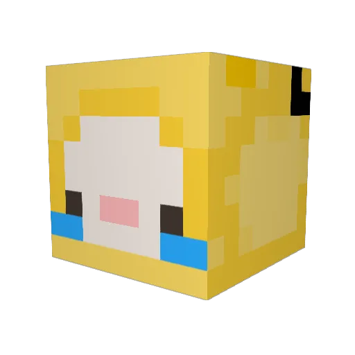 TAUKUU Minecraft avatar head, 3D render