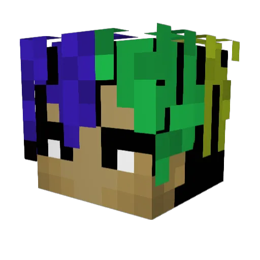 TAWANXD Minecraft avatar head, 3D render