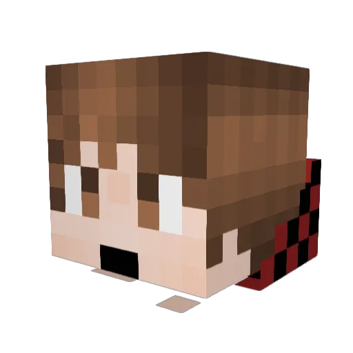 TAZ10HH Minecraft avatar head, 3D render