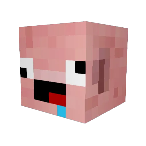 TAZART002 Minecraft avatar head, 3D render