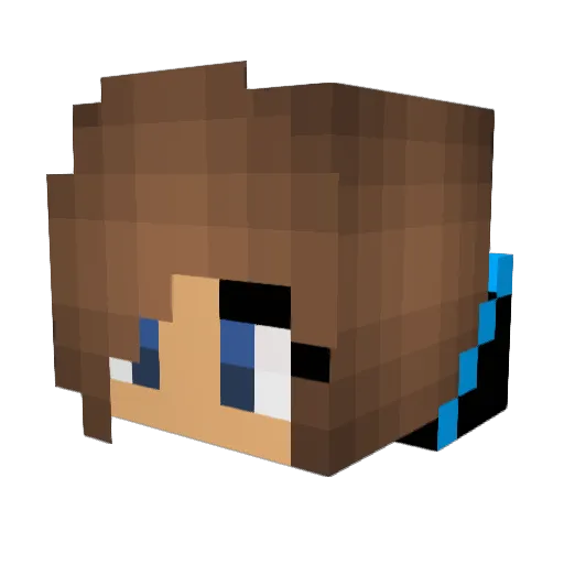 TAZZENTAZZY Minecraft avatar head, 3D render