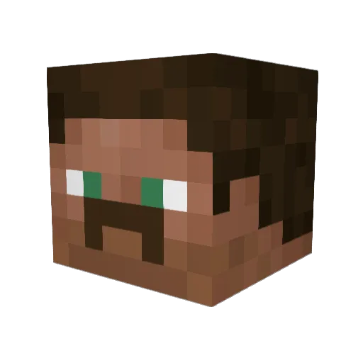 TAZmanian2020 Minecraft avatar head, 3D render