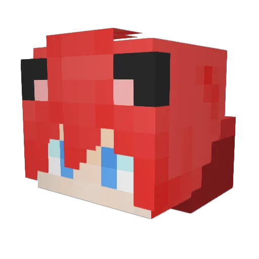 TA_FOX Minecraft avatar head, 3D render