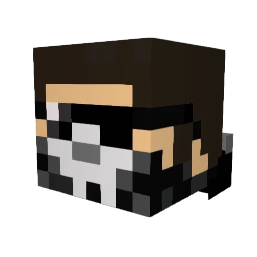 TB1084 Minecraft avatar head, 3D render