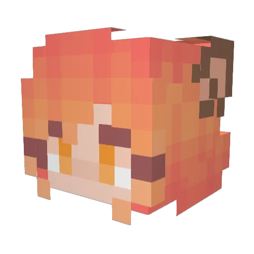 TB123 Minecraft avatar head, 3D render
