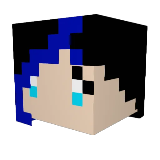 TBAlice Minecraft avatar head, 3D render