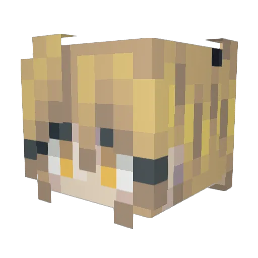 TBGX521 Minecraft avatar head, 3D render