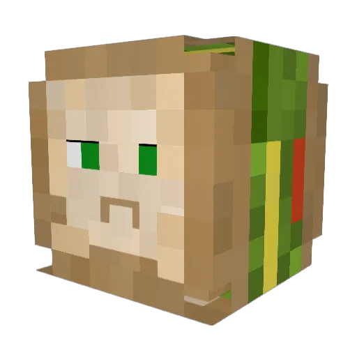 TBJuke Minecraft avatar head, 3D render