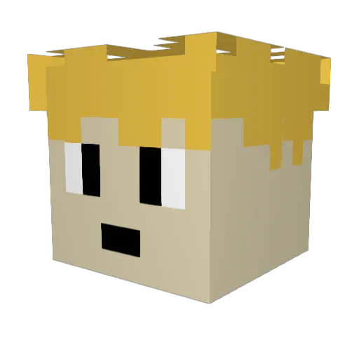 TBK818 Minecraft avatar head, 3D render