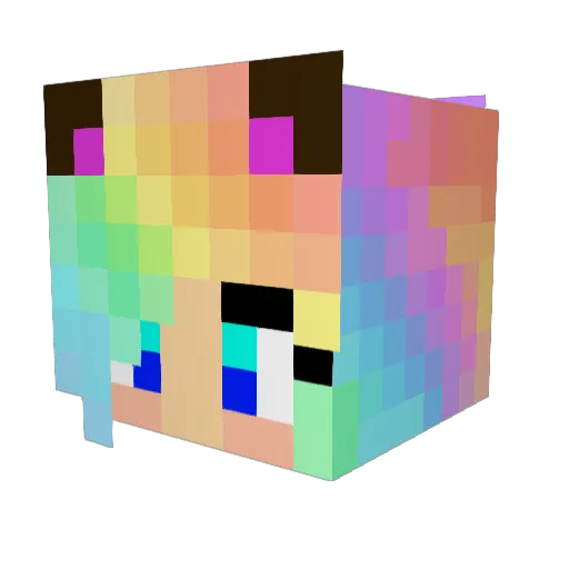 TBNRAurora Minecraft avatar head, 3D render
