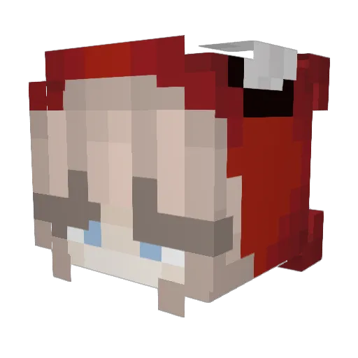 TBNREJ Minecraft avatar head, 3D render