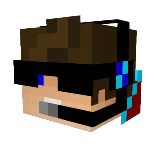 TBNRENI Minecraft avatar head, 3D render