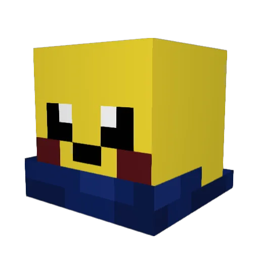 TBNR_Grim Minecraft avatar head, 3D render
