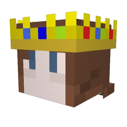 TBRWorld Minecraft avatar head, 3D render