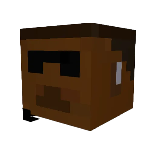 TBSC16 Minecraft avatar head, 3D render