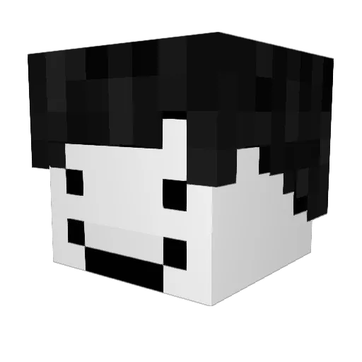 TBT3751 Minecraft avatar head, 3D render