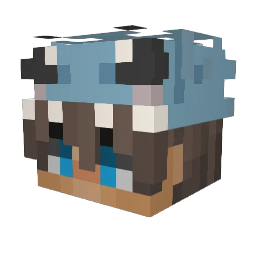 TB_Ice Minecraft avatar head, 3D render
