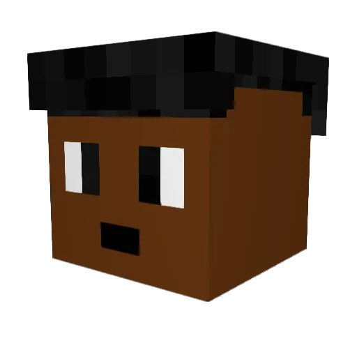 TB_JUS7 Minecraft avatar head, 3D render