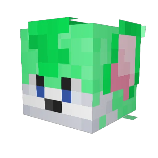 TB_Ramgamming Minecraft avatar head, 3D render