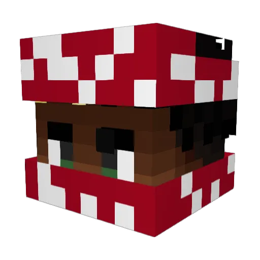 TBleedin Minecraft avatar head, 3D render