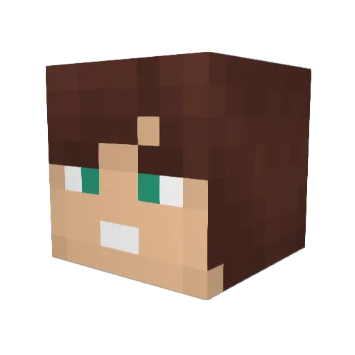 TBuTTu Minecraft avatar head, 3D render