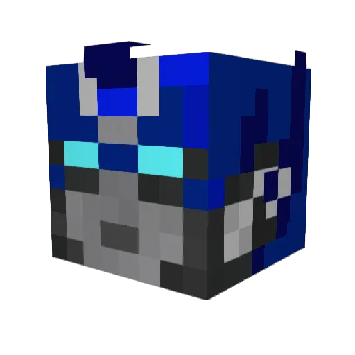 TC2602 Minecraft avatar head, 3D render