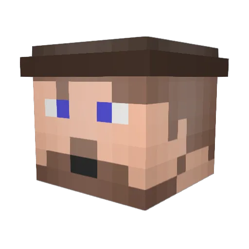 TC735 Minecraft avatar head, 3D render