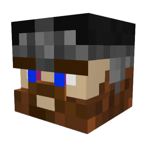 TCB42 Minecraft avatar head, 3D render