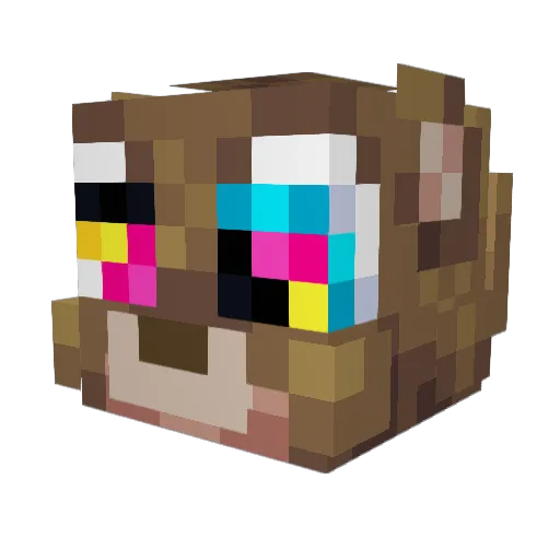 TCBrady Minecraft avatar head, 3D render