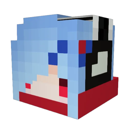 TCCW Minecraft avatar head, 3D render