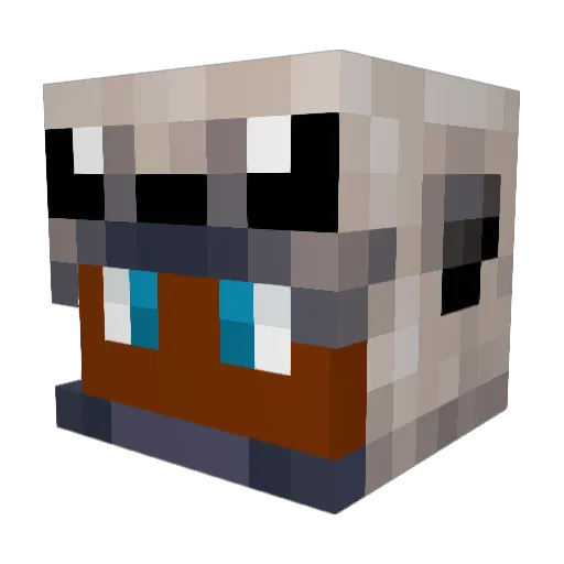 TCDFudge Minecraft avatar head, 3D render