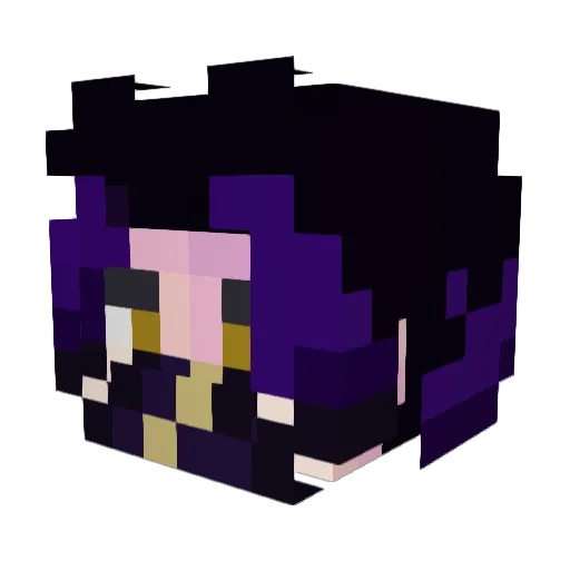 TCDKarasu Minecraft avatar head, 3D render