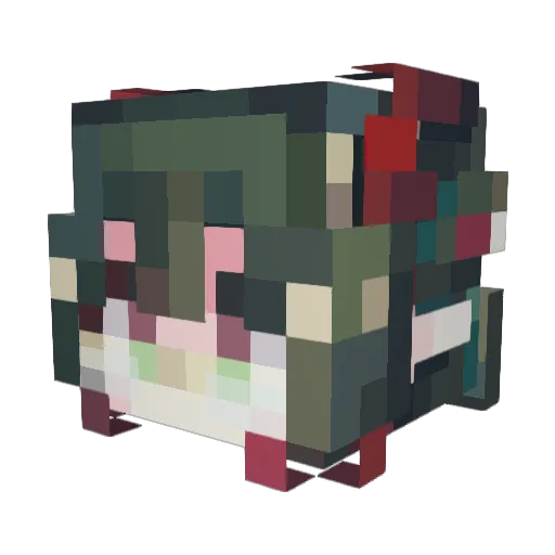 TCDSQ Minecraft avatar head, 3D render