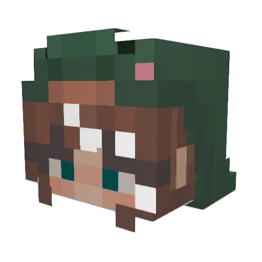 TCDelta Minecraft avatar head, 3D render