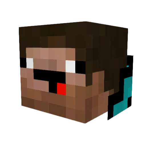 TCGNato Minecraft avatar head, 3D render