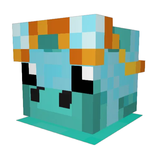 TCGraffie Minecraft avatar head, 3D render